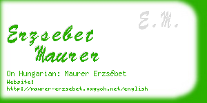 erzsebet maurer business card